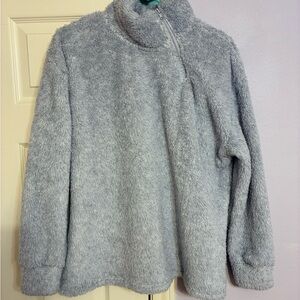 Cozy Gray Fleece Pullover